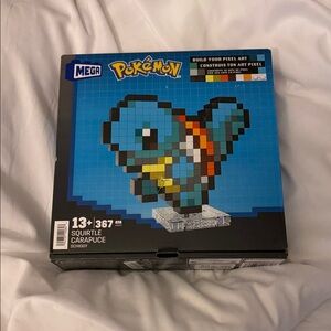 Mattel Mega Pokémon Squirtle Pixel Art Kit - Blue and Black